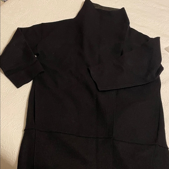 Black Eileen Fisher Wool Coat - Picture 12 of 12